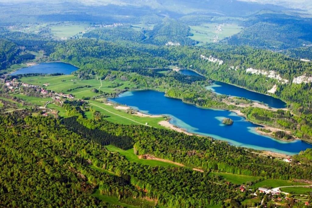فيلا Gite Jura Mina Chalet Au Milieu De La Nature Ney المظهر الخارجي الصورة